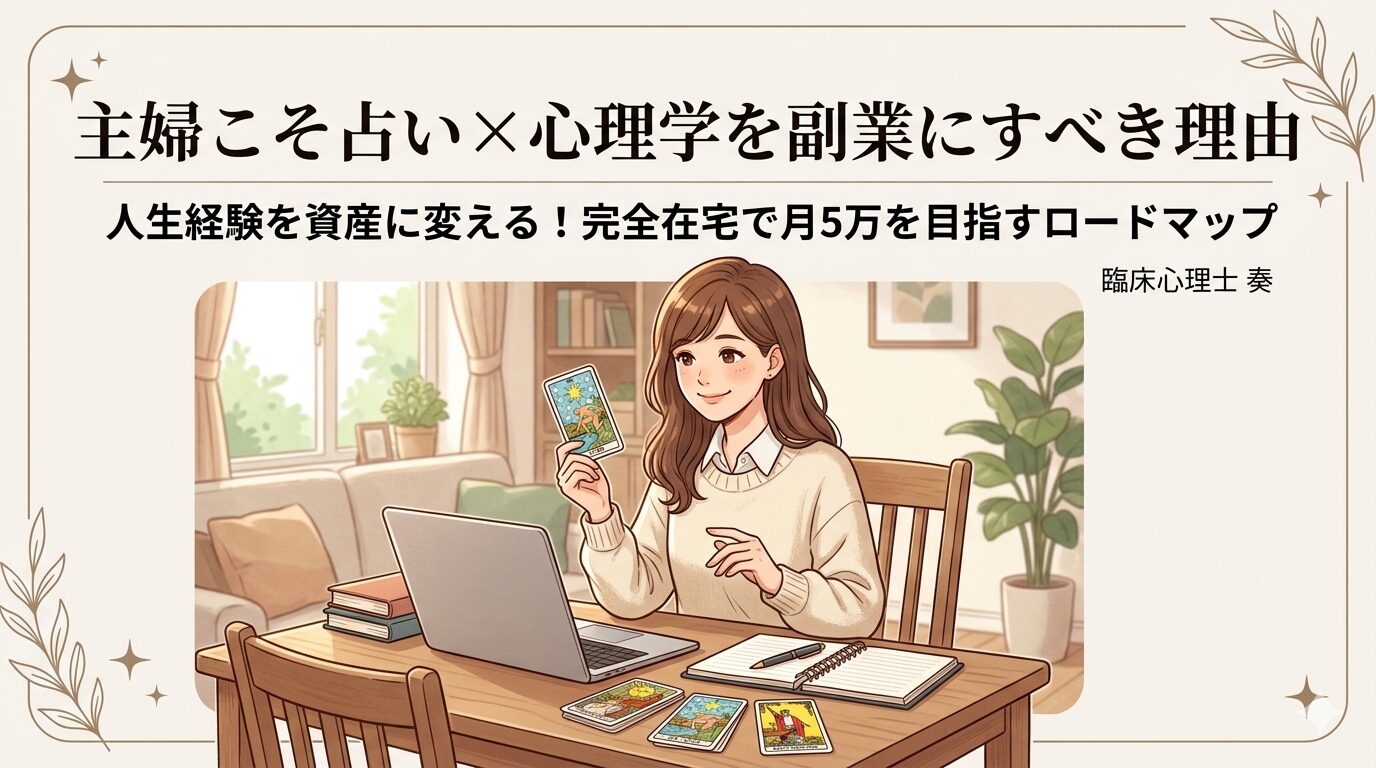 【在宅で月5万】主婦こそ「占い」を副業にすべき3つの理由。