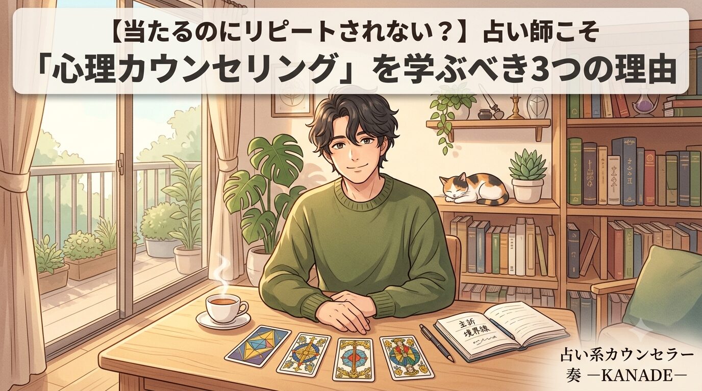 【当たるのにリピートされない？】占い師こそ心理カウンセリングを学ぶべき3つの理由